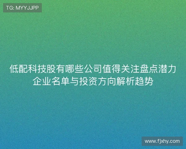 低配科技股有哪些公司值得关注盘点潜力企业名单与投资方向解析趋势